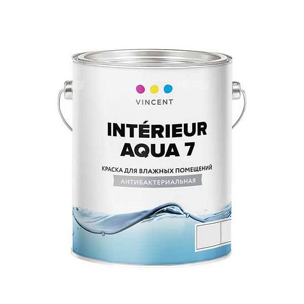 Краска интерьерная моющаяся Vincent Interieur Aqua 7, 0.7 л, I-7 база С