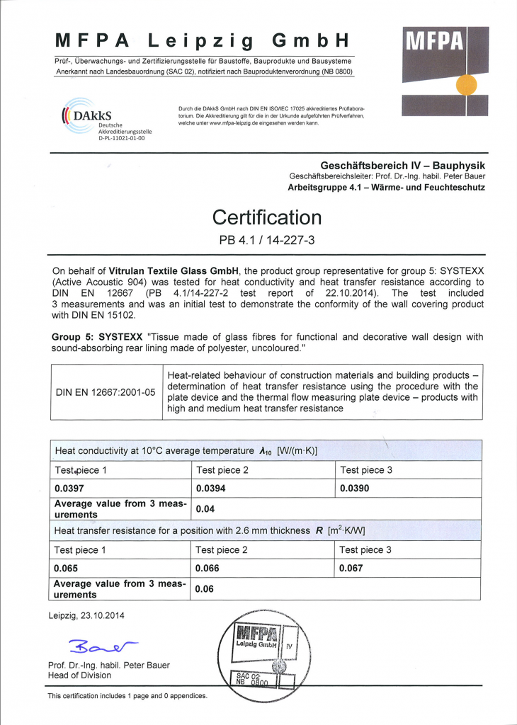 Сертификация по теплопроводности SYSTEXX Active AcousTherm.png