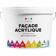 Краска фасадная суперстойкая Vincent Facade Acrylique 2,25 л, база С