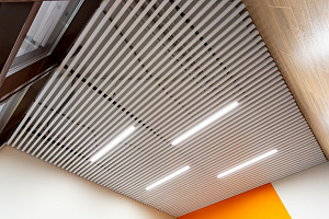Реечный потолок  Албес "Кубообразный дизайн" A38S белый с шагом 35 мм