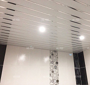 Комплект реечный потолок для ванной белый/супер-хром 1,7х1,7 м