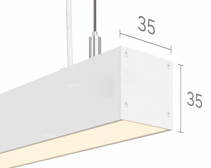 Линейный светодиодный светильник LP33-1200 для кубообразных потолков, белый, 33Вт, 4000К